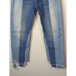 frame denim Nouveau Le Mix Jeans Colorblocked Distressed Cropped Size 26 Photo 3