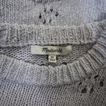 Madewell  Womens XS Floral Pointelle Pullover Sweater in Lavender Photo 8