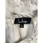Lulus LULU’S Women’s XS Love Poem Embroidered White Lace Scallop Hem Mini Dress Photo 4
