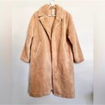 Alo Yoga NWOT Oversized Sherpa Trench Coat In Camel Teddy Jacket Size Small Photo 3