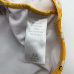 Yellow Floral Ruffle Hem Tankini Top Removable Cups Shelf Bra XS Photo 2