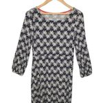 Boden Lucie Stretch Jersey Tunic Balloon Sleeve Palm Dress Navy 6 Photo 2