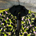 G By Giuliana Black Label Black And Lime Green Animal Print Jacket Size‎ Small Photo 2