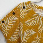 Croft & Barrow  Yellow Tropical Leaf Crewneck Top, Size XL Photo 4