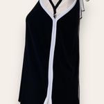 Cynthia Rowley  women's size XS halter tank black white contrast tie close back Photo 1