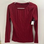 simply styled Long Sleeve Red Top Photo 0