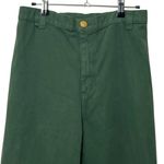 Big Bud Press Bell Bottom Pants Women’s Size Small Green Cotton Retro Flare Wide Photo 2
