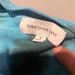 Something Navy  Meghan Ruffle Shoulder Sweatshirt in Blue small Photo 6