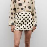Mango  Polka Dot Mini Skirt Photo 0