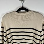 Brandy Melville ‎ Oversized Sweater One Size Cream Cotton Navy Stripe Nautical Photo 7