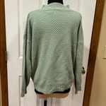 Vintage Liz Thomas Knit Sweater – Light Green Floral – Size L Size L Photo 3
