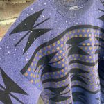 Vintage 80s 90s Aztec crewneck Size M/L Blue Size M Photo 7