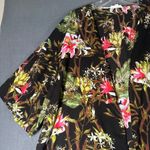 Ee:Some‎ Womens S/M Black Floral Kimono Cardigan Jacket Lightweight Polyester Size M Photo 3