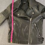 Top Shop Faux Leather Jacket Photo 13