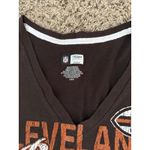 NFL  Women's "Cleveland Browns" Brown V Neck Short Sleeve Tee Size Large Photo 2