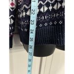 Croft & Barrow Black/Purple V Neck Sweater Long Sleeve Size Large Ribbed Photo 2