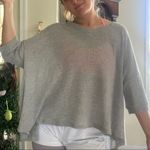 Free People grey waffle knit oversized top! Photo 7