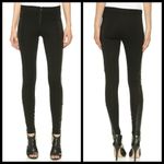 Alice + Olivia ๐๐ Front Zip Legging with Leather Side Panels Black 8 Photo 4