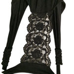 Venus  Black Halter Mini Halter Lace Back Dress or Top Size L BRAND NEW Photo 11