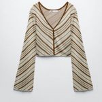 ZARA Striped Knit Crop Top Photo 7