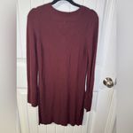 Free People  Maroon Crisscross Tunic Sweater Photo 5