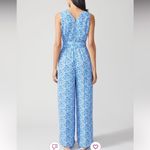 J. McLaughlin  Hermione Wide Leg V-Neck Jumpsuit shell print sz 8 Photo 1