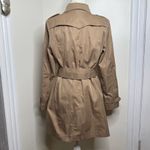 Roz & Ali  Beige Tan Belted Trench Coat Double Breasted Women’s Size Medium Photo 3