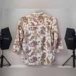 Harmony & Vine Floral Paisley Button Up Shirt Cottagecore Boho Peasant Sz Small Brown Photo 8