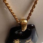 HELENA RUBINSTEIN Capricorn “The Goat” Lucite Zodiac Necklace Red Photo 5