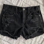 American Eagle women 2 cotton blend ripped distressed black shorts Photo 0
