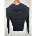 Y2K Belldini Womens Medium Hoodie Long Sleeve Top Black Stretch Full Zip Photo 8