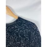 Valerie Stevens Velvet Paisley Silk Blend Short Sleeve Top Button Back Size 8 Photo 2