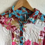 Free People  Floral Button Down Shirt - Pink, Blue, Cream Photo 3