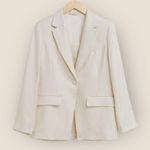 & Other Stories NWT & Other Stories | Relaxed Cut-Away Tailored Blazer | White | US 6 Photo 0