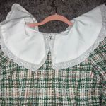 Glamorous  Green and Pink Plaid Mini Dress with White Collar Photo 2