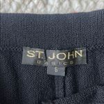 St. John Santana Knit Pleated Wide Leg Trouser Pant Black 6 Photo 7