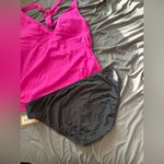 Title Nine  Women's Pink and Black tankini set NWT Photo 2
