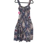 VINTAGE Y2K DEADSTOCK HILO HATTIE BOHO FLORAL MIDI DRESS SMALL NWT Blue Photo 3