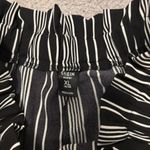 SheIn  Black and White Vertical Striped High Waist Shorts Photo 3