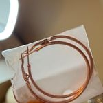 Francesca's Rose Gold Hoop Earrings Photo 1