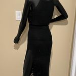 Knit Crop Top Tank Top Knit Midi Slit Skirt High Waist Beach Cover Up Set Tee T Photo 4