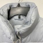 Old Navy  Womens Puffer Vest Size XS Gray Fleece Lined Full Zip Outdoor Fall Photo 2