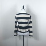 Abound  Striped Top Collared Split Neck Peplum Photo 5