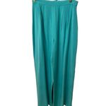 ISI turquoise blue π― silk pantsuit. Tunic jacket wide leg palazzo pant. Size 6. Photo 5