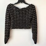 Balmain  Off The‎ Shoulder Metallic Cropped Top Black Gold FR 38 US 6 Photo 10