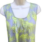 Gap Factory Women's Racerback Tank Top Size XXL Gray and green Floral Print Photo 3