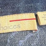 Vintage Choices Denim Jean Jacket Size M Pink Floral Embroidered Textured Blue Size M Photo 5