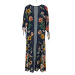 Johnny Was Mia Floral Border Long Dress Silk Blend Semi Sheer Size XS Photo 10