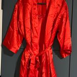 Dreamgirl Satin Red Robe And Slip Photo 0