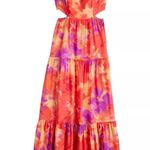 SO Beachy vibrant tropical resort-wear waist cutout long tiered maxi dress NWT XS Photo 0